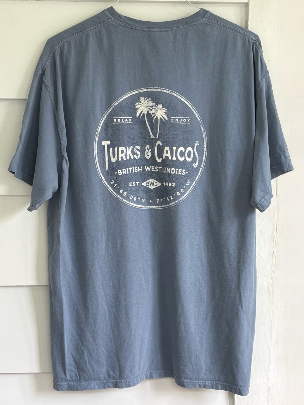 ComfortWash by Hanes Turks & Caicos Graphic Tee Slate Blue XL